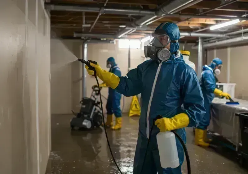 Basement Sanitization and Antimicrobial Treatment process in Monongah, WV